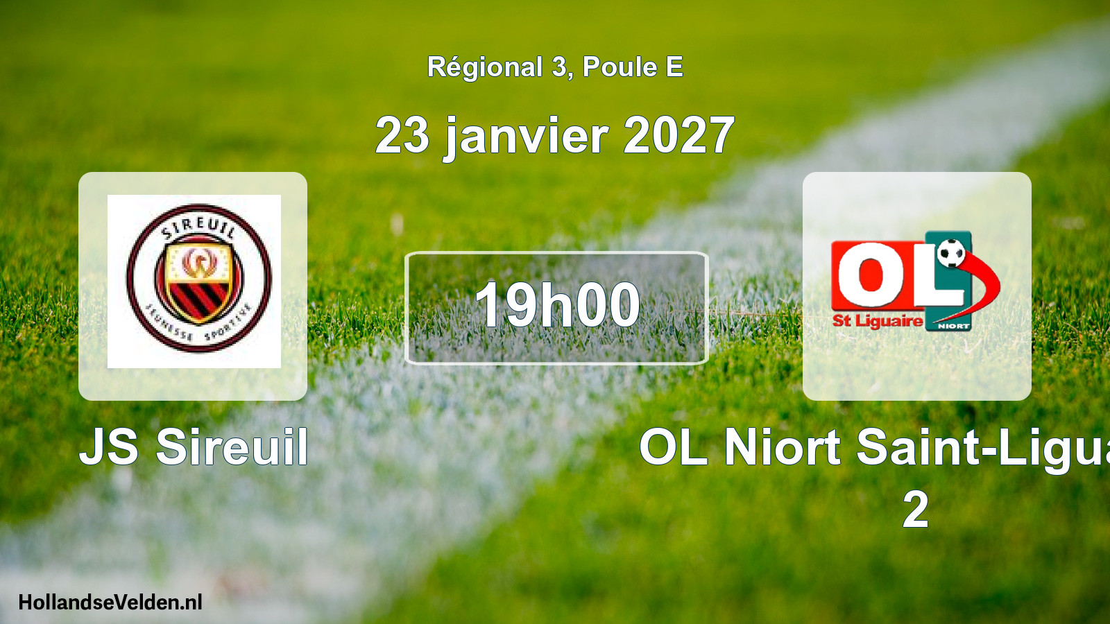 Match programmé: JS Sireuil - OL Niort Saint-Liguaire 2 (23 janvier 2027)