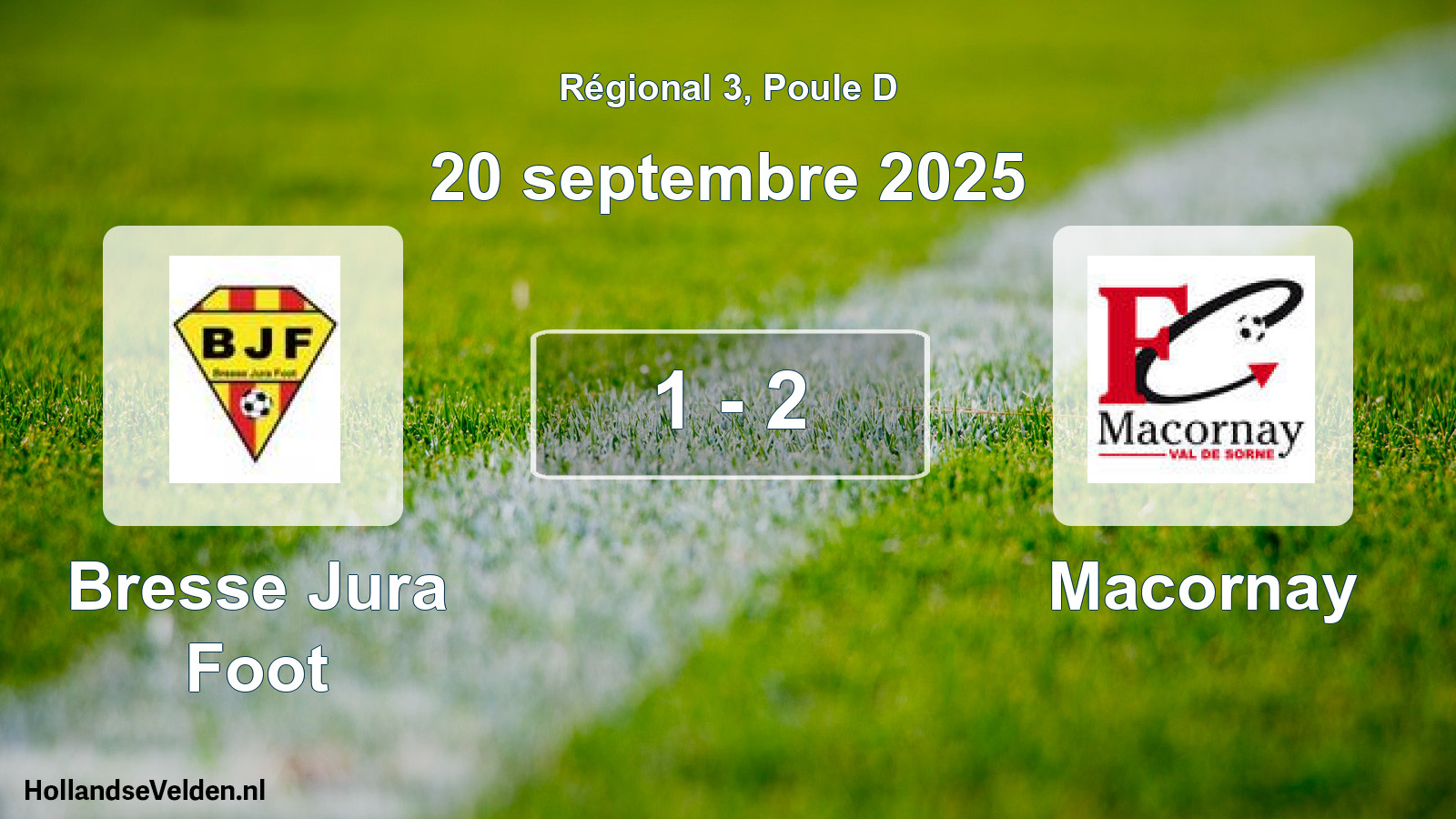 Gespeelde wedstrijd: Bresse Jura Foot - Macornay 1 - 2 (20 september 2025)