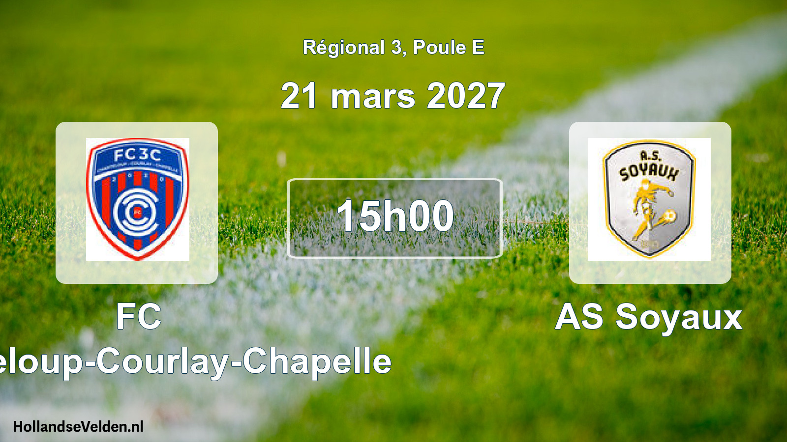 Match programmé: FC Chanteloup-Courlay-Chapelle - AS Soyaux (21 mars 2027)