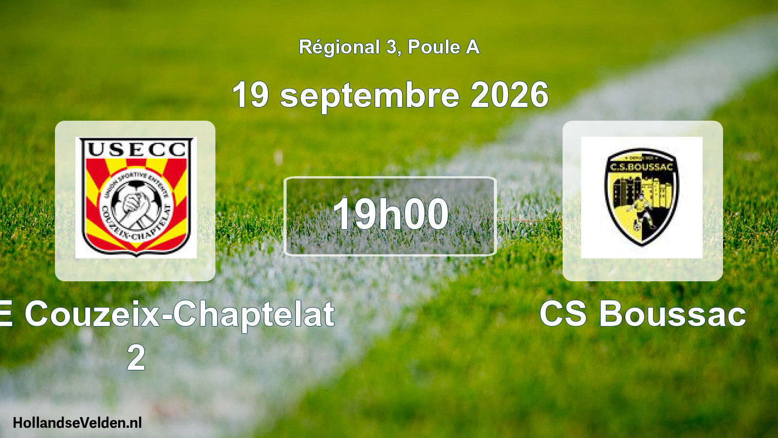 Match programmé: USE Couzeix-Chaptelat 2 - CS Boussac (19 septembre 2026)