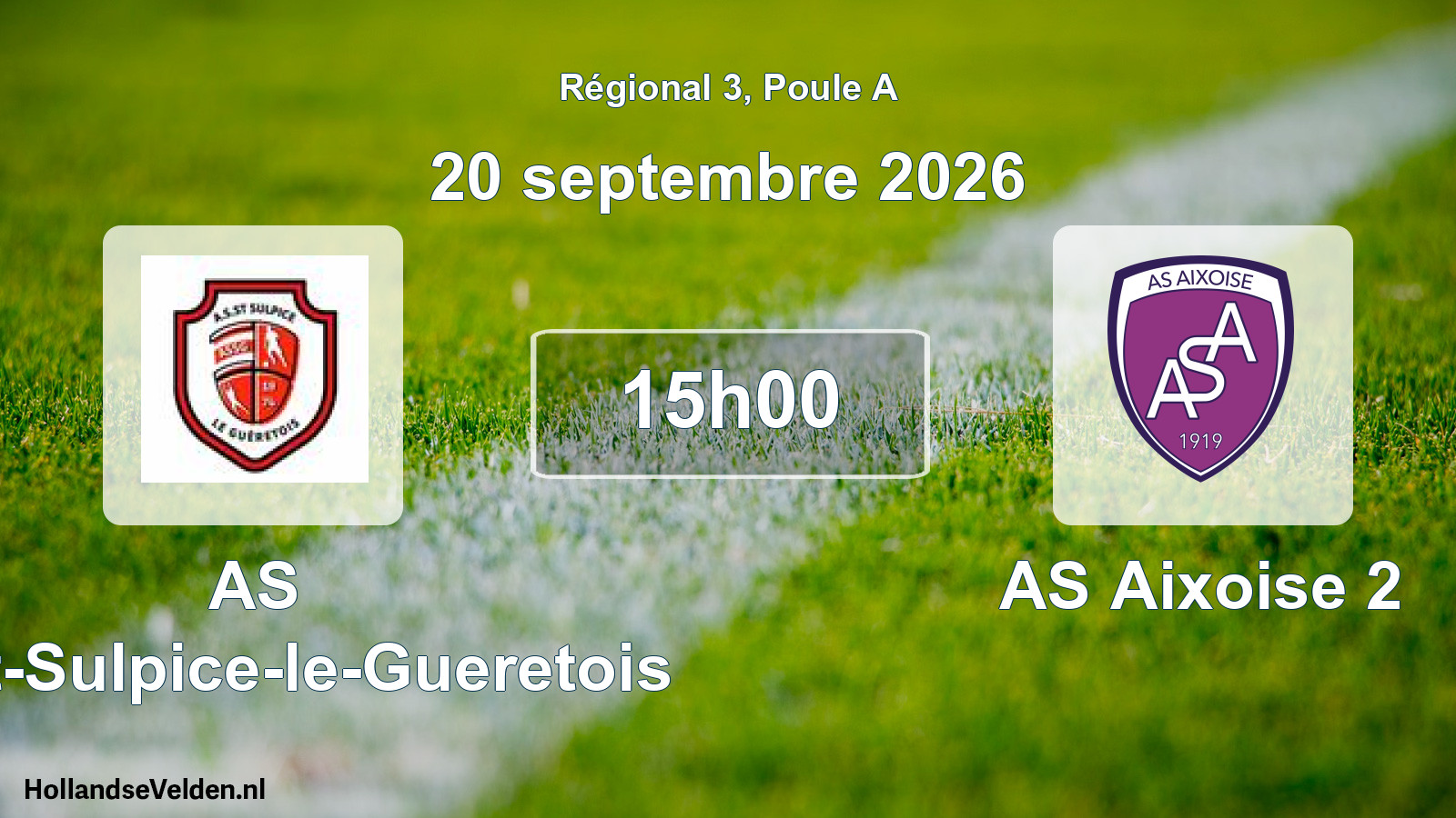 Scheduled Match: AS Saint-Sulpice-le-Gueretois - AS Aixoise 2 (20 September 2026)