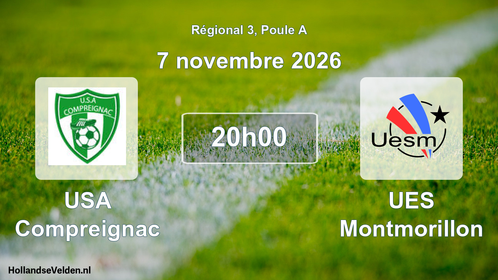 Scheduled Match: USA Compreignac - UES Montmorillon (7 November 2026)