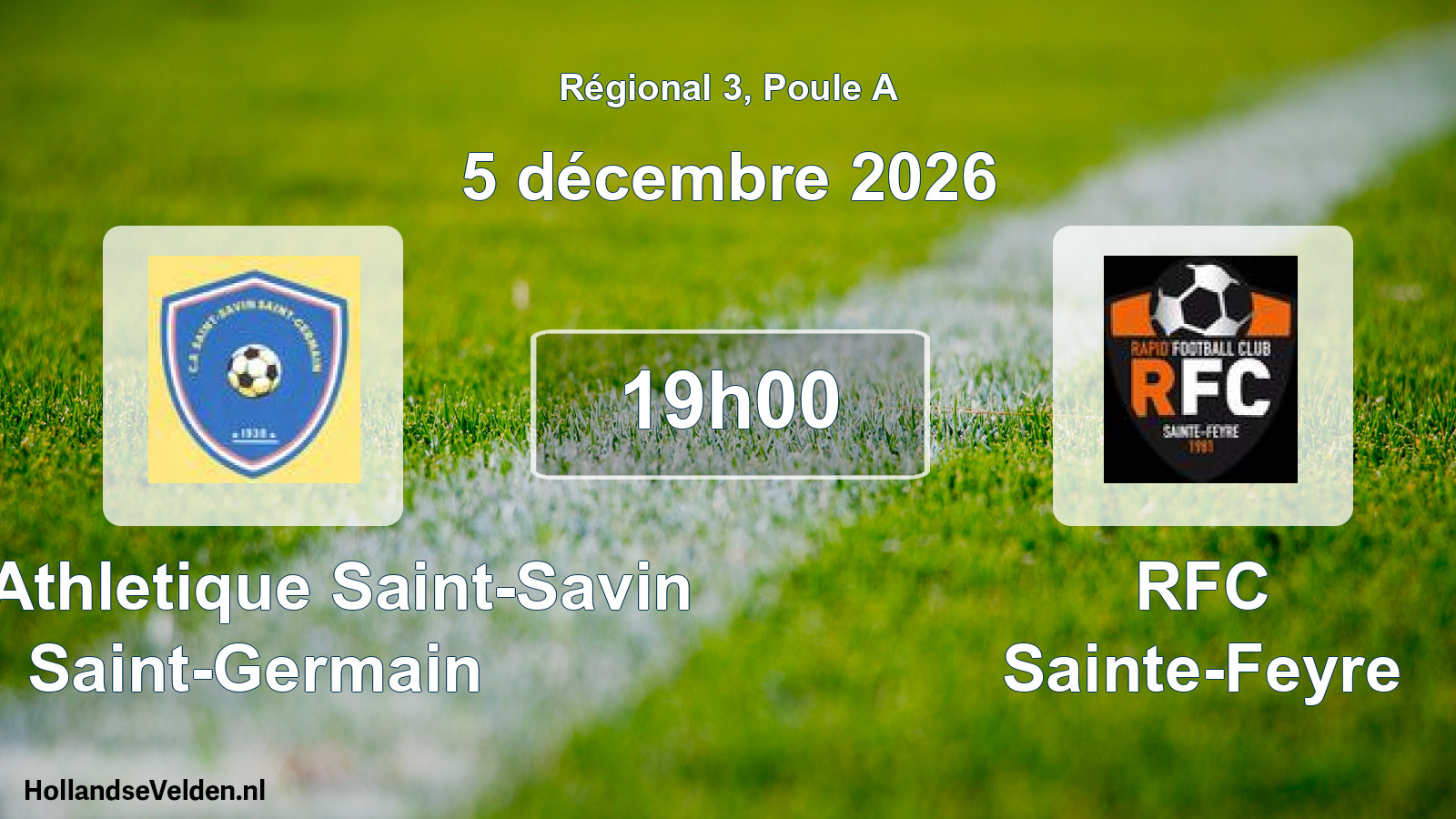 Scheduled Match: Club Athletique Saint-Savin Saint-Germain - RFC Sainte-Feyre (5 December 2026)
