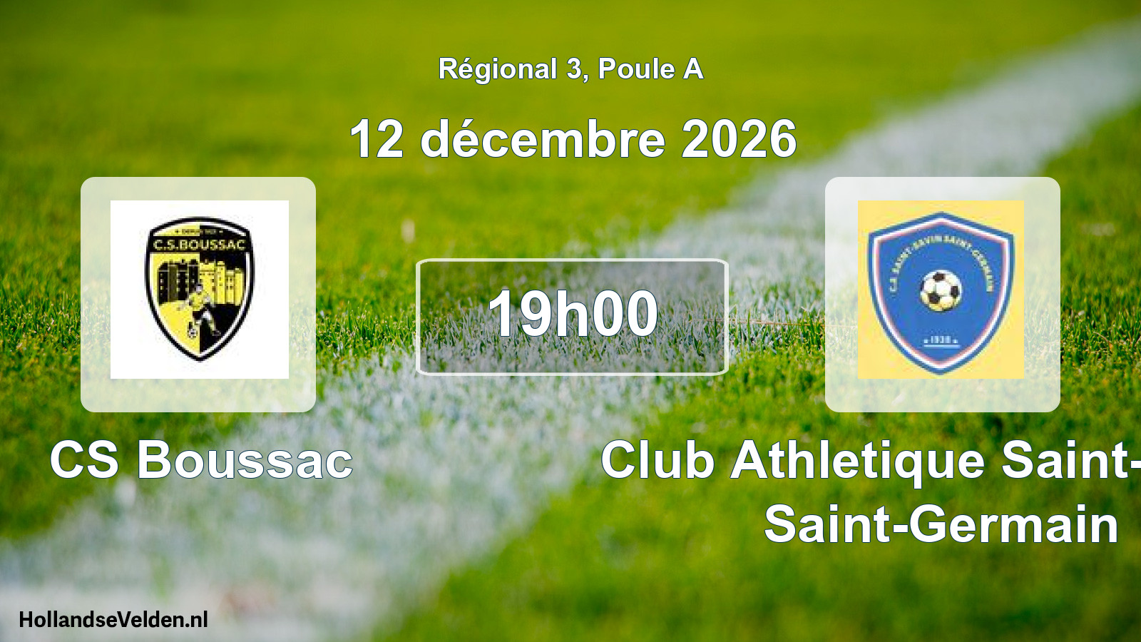 Scheduled Match: CS Boussac - Club Athletique Saint-Savin Saint-Germain (12 December 2026)