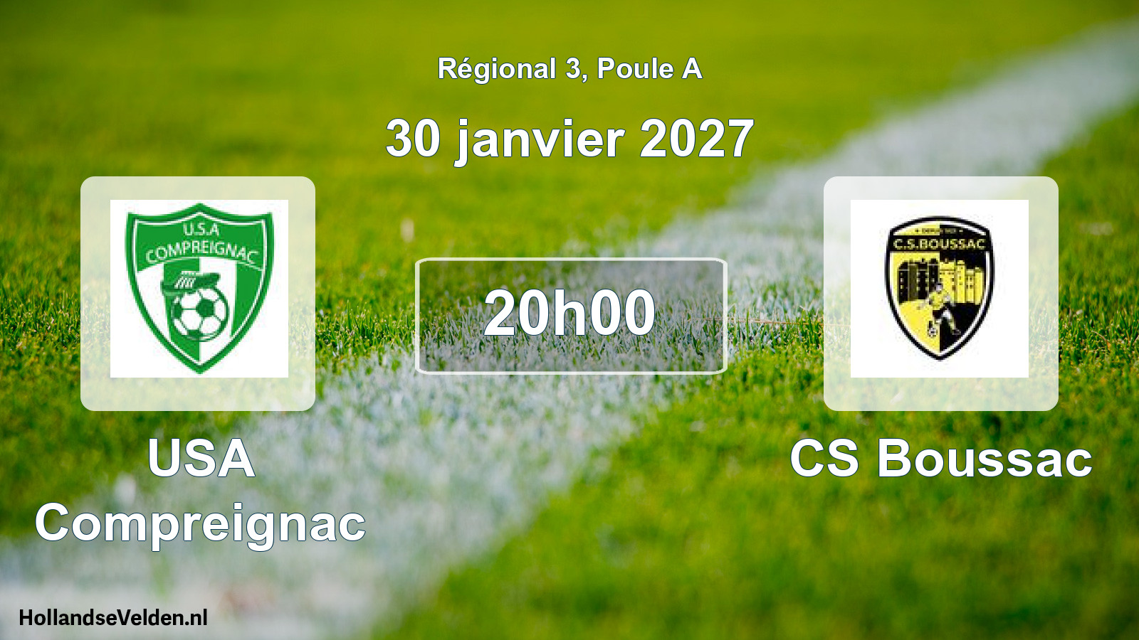 Scheduled Match: USA Compreignac - CS Boussac (30 January 2027)