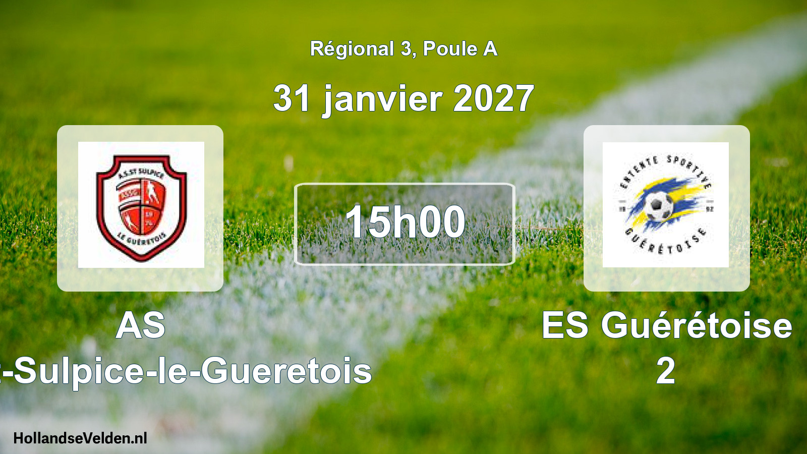Scheduled Match: AS Saint-Sulpice-le-Gueretois - ES Guérétoise 2 (31 January 2027)