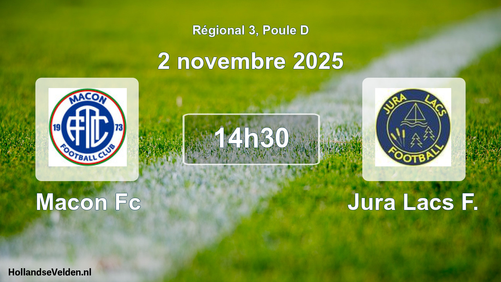 Geplande wedstrijd: Macon Fc - Jura Lacs F. (2 novembre 2025)