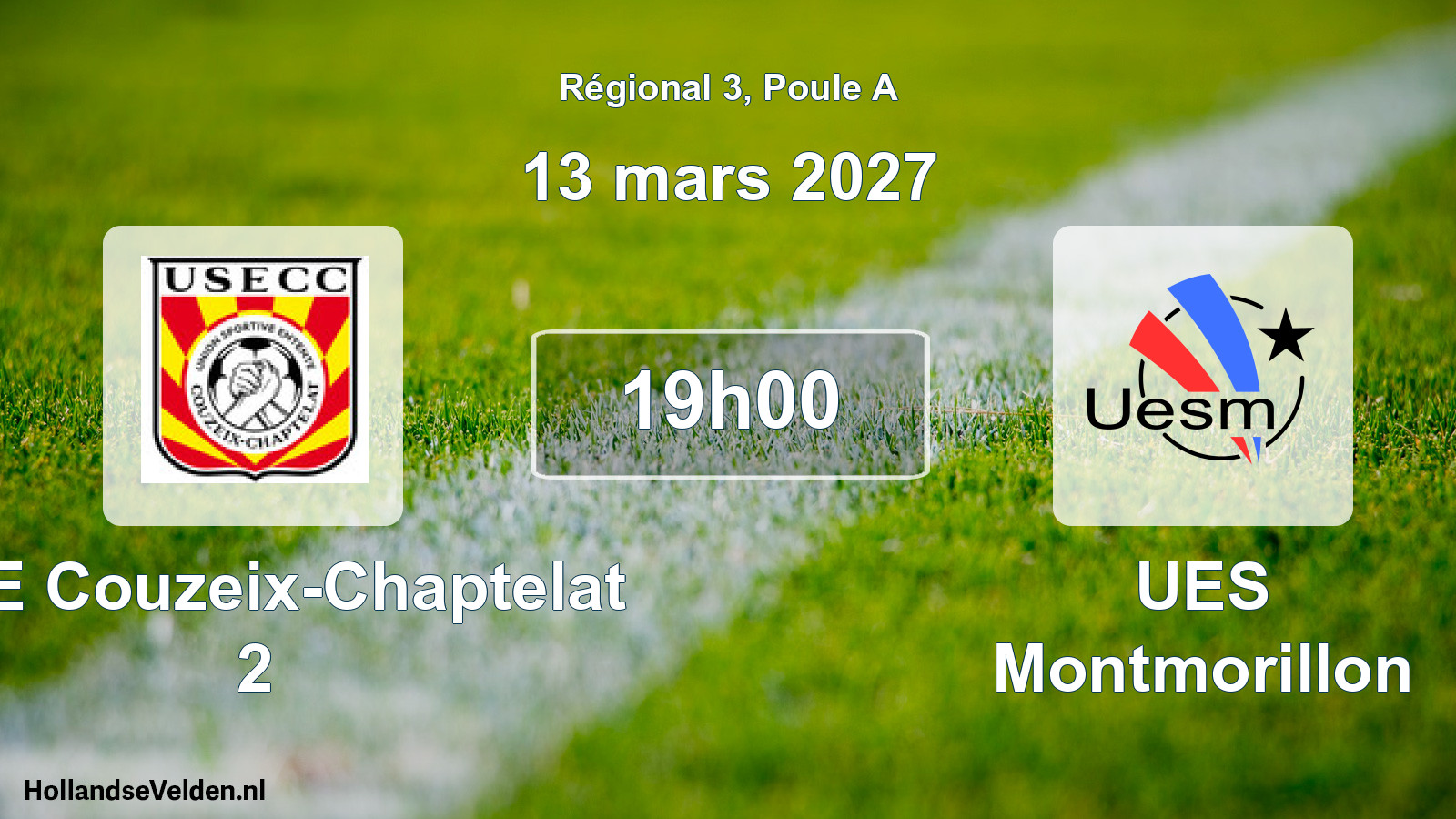 Match programmé: USE Couzeix-Chaptelat 2 - UES Montmorillon (13 mars 2027)