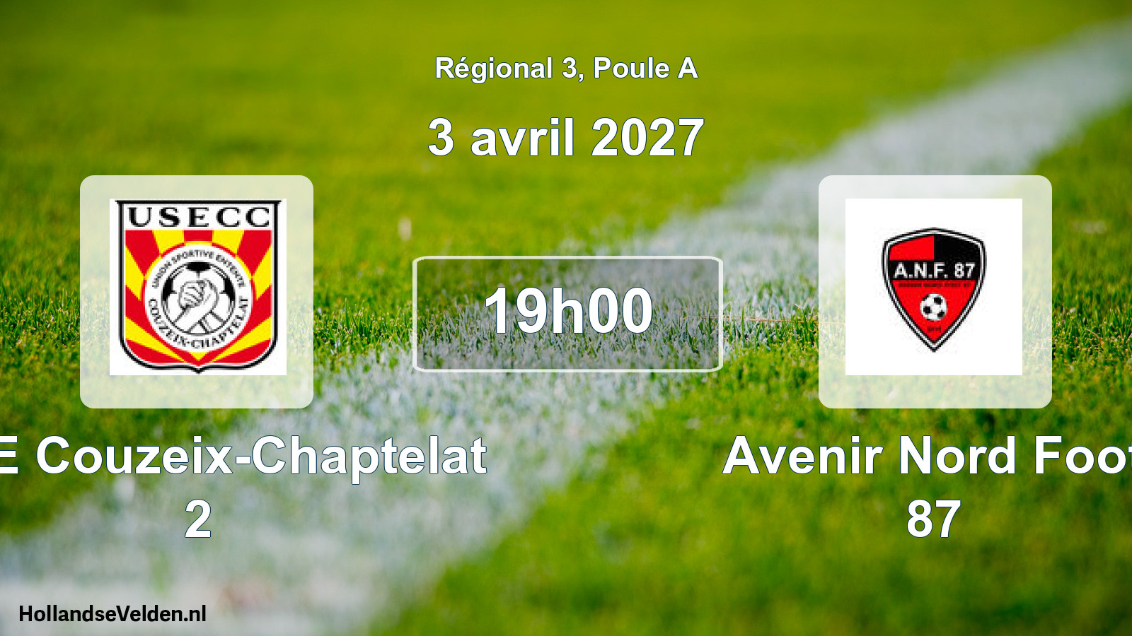 Scheduled Match: USE Couzeix-Chaptelat 2 - Avenir Nord Foot 87 (3 April 2027)