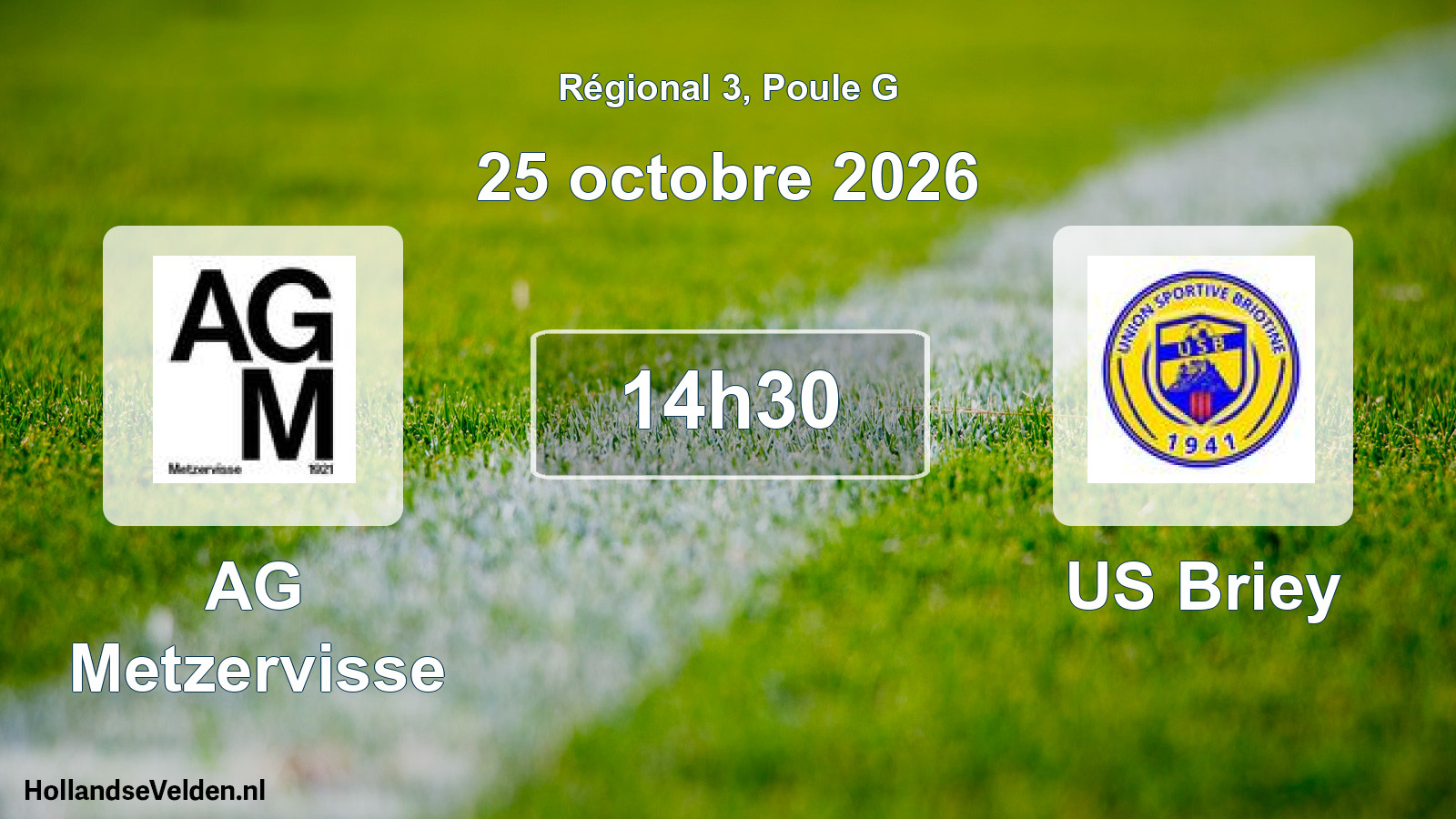 Scheduled Match: AG Metzervisse - US Briey (25 October 2026)
