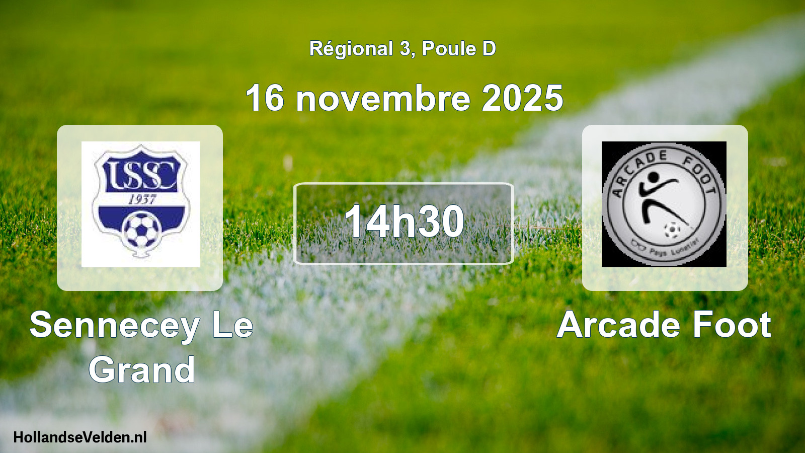 Geplande wedstrijd: Sennecey Le Grand - Arcade Foot (16 novembre 2025)