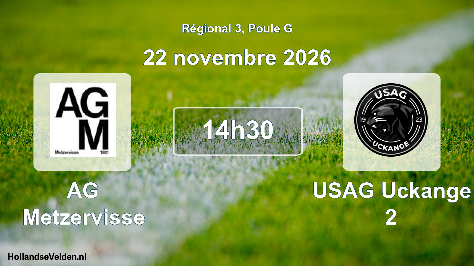 Match programmé: AG Metzervisse - USAG Uckange 2 (22 novembre 2026)