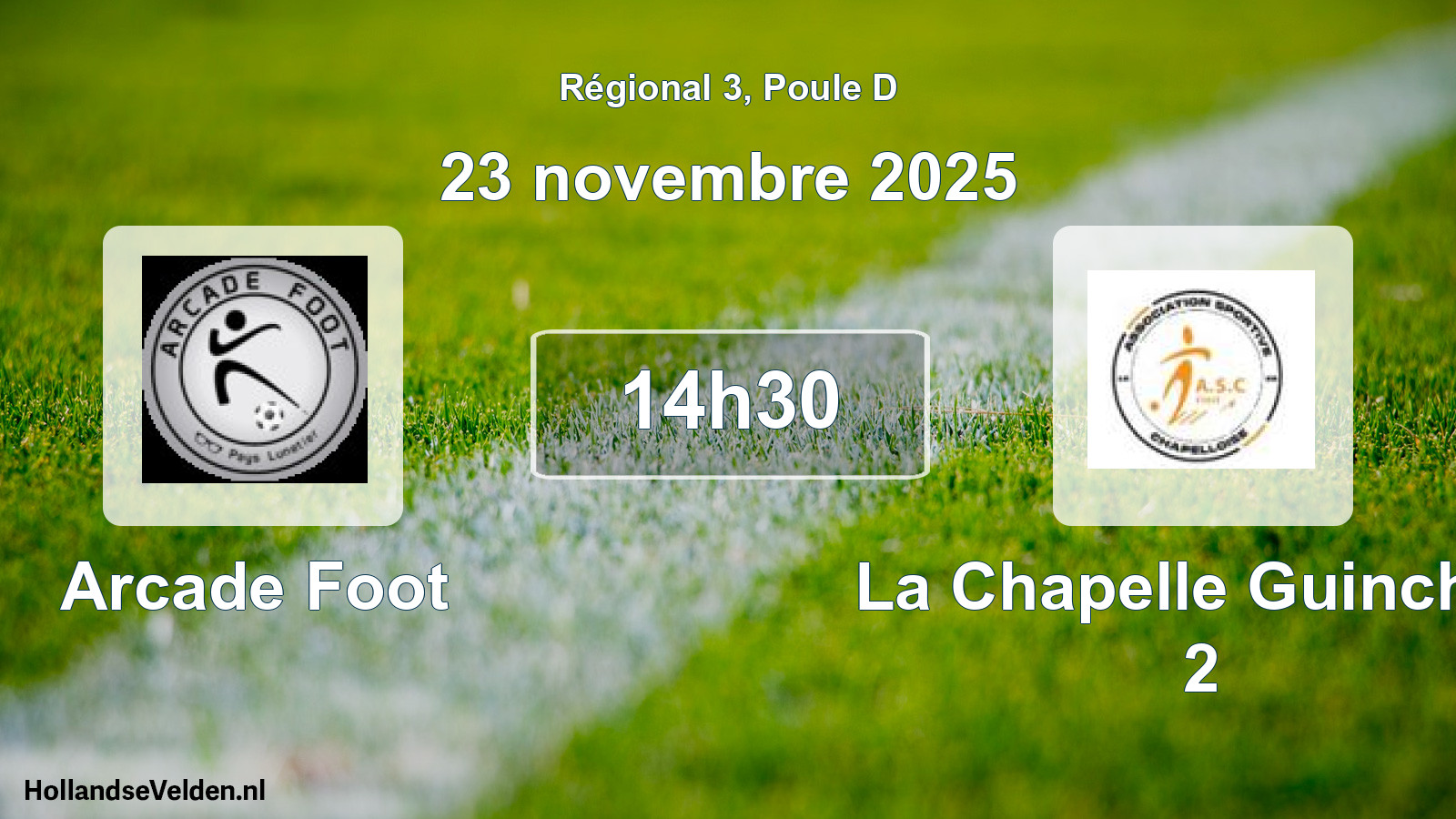 Scheduled Match: Arcade Foot - La Chapelle Guinchay 2 (23 November 2025)