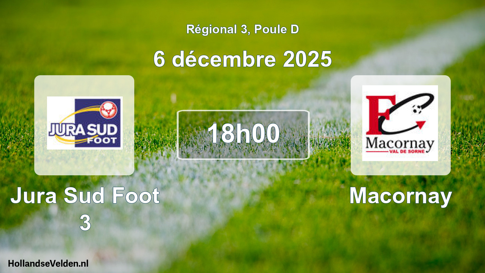 Scheduled Match: Jura Sud Foot 3 - Macornay (6 December 2025)