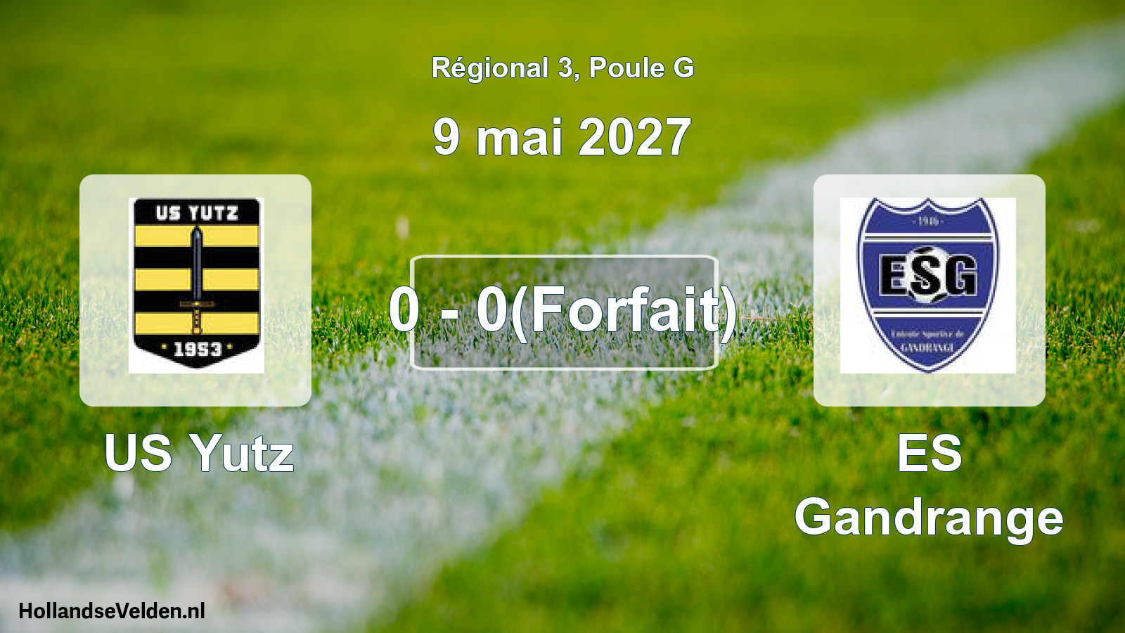 Total number of matches played: US Yutz - ES Gandrange 0 - 0(Forfait) (9 May 2027)