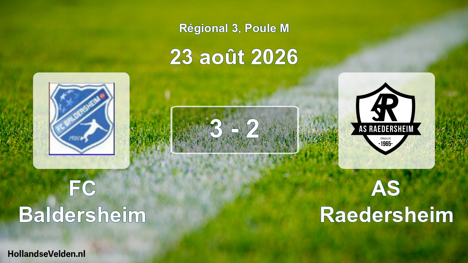 Scheduled Match: FC Baldersheim - AS Raedersheim (23 August 2026)