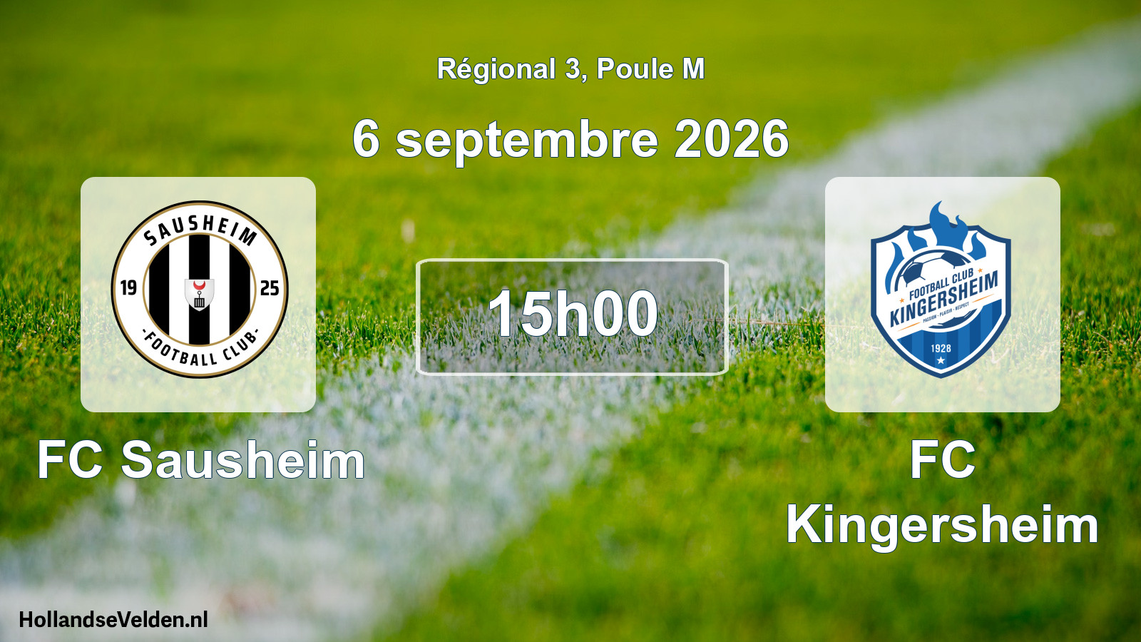 Match programmé: FC Sausheim - FC Kingersheim (6 septembre 2026)