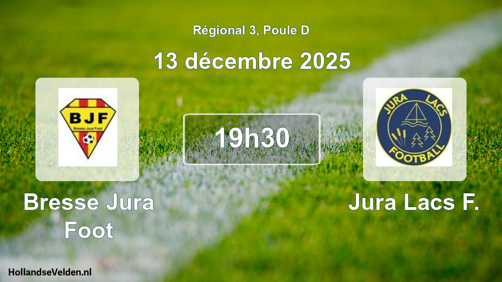 Geplande wedstrijd: Bresse Jura Foot - Jura Lacs F. (14 décembre 2025)