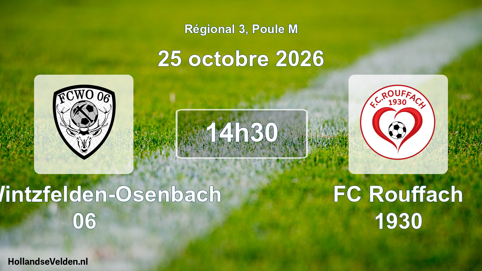 Match programmé: FC Wintzfelden-Osenbach 06 - FC Rouffach 1930 (25 octobre 2026)