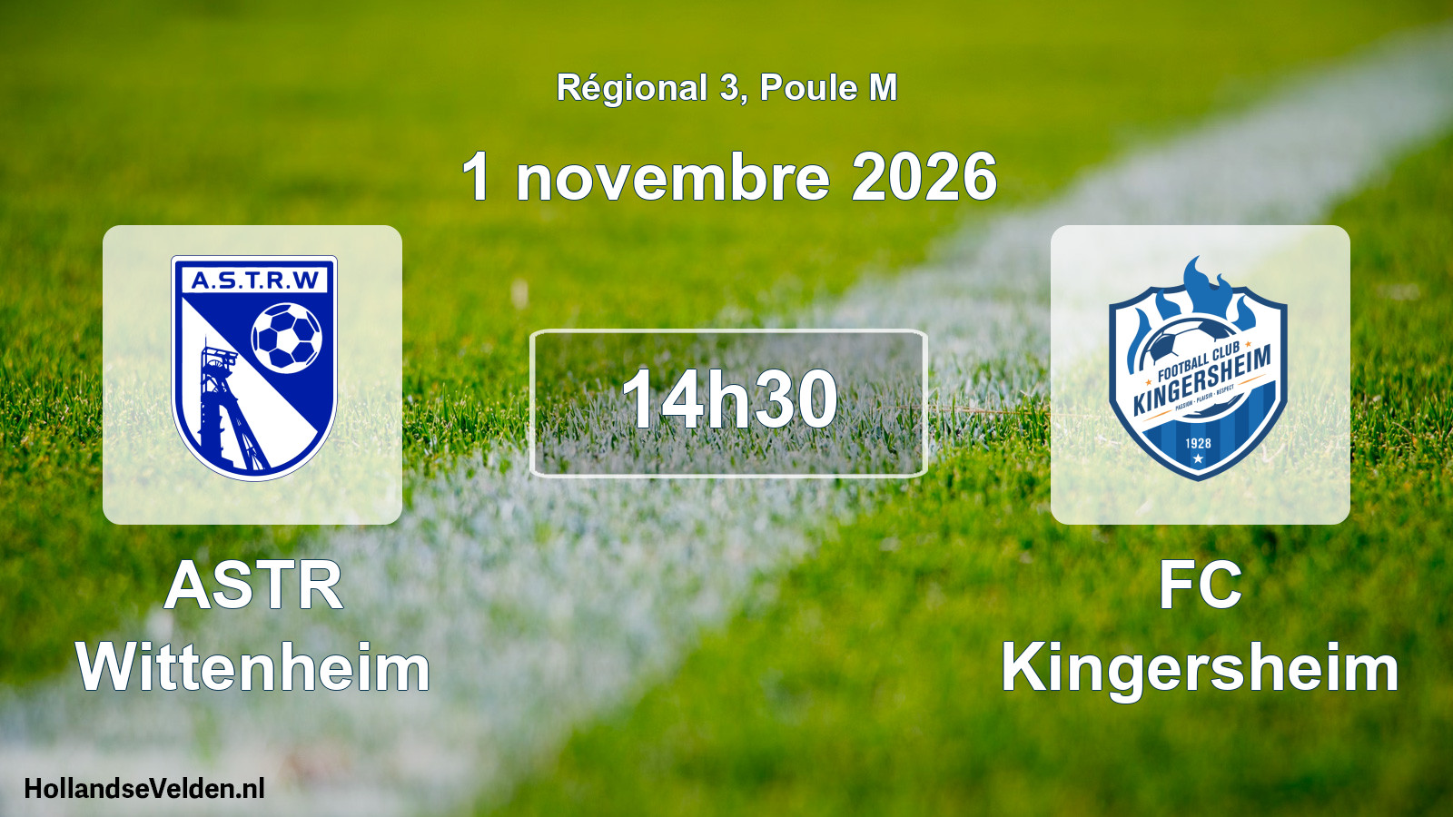 Match programmé: ASTR Wittenheim - FC Kingersheim (1 novembre 2026)