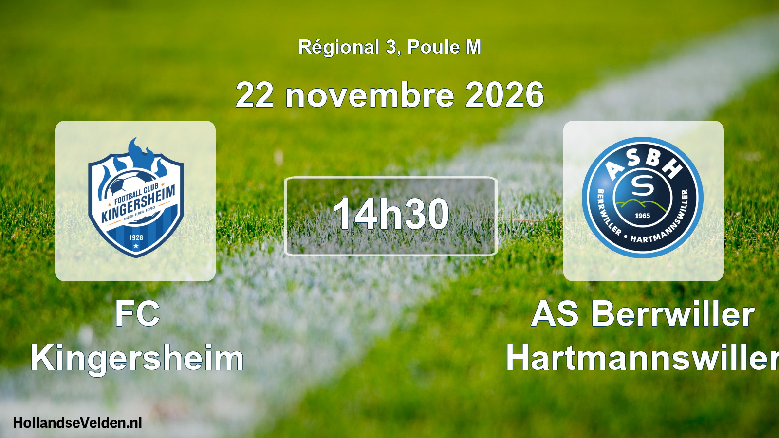 Scheduled Match: FC Kingersheim - AS Berrwiller Hartmannswiller (22 November 2026)