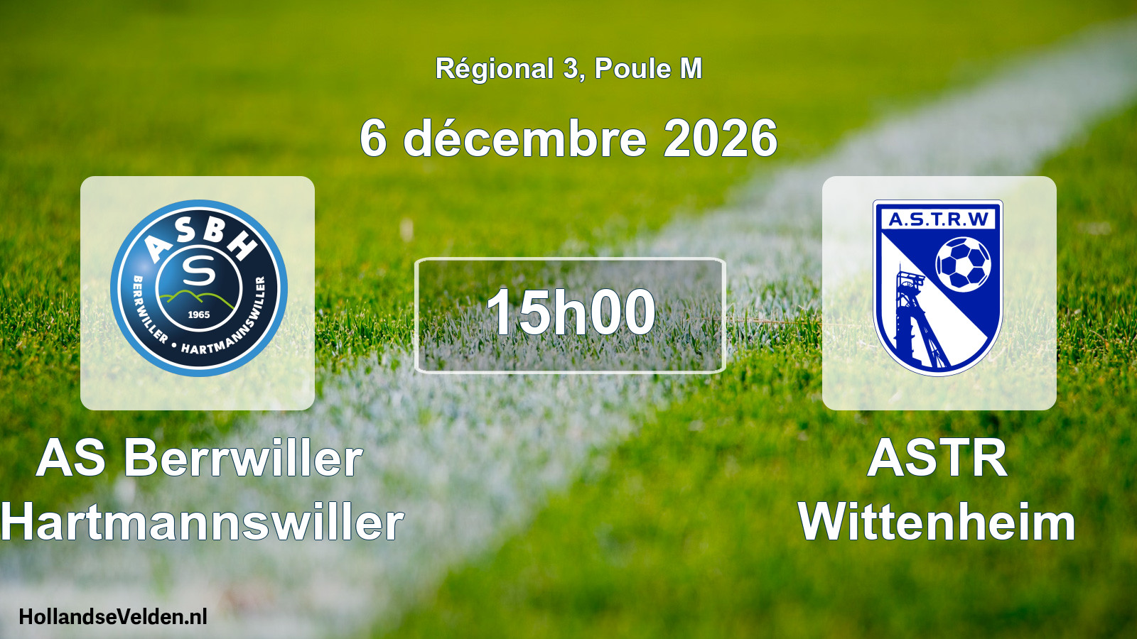 Scheduled Match: AS Berrwiller Hartmannswiller - ASTR Wittenheim (6 December 2026)