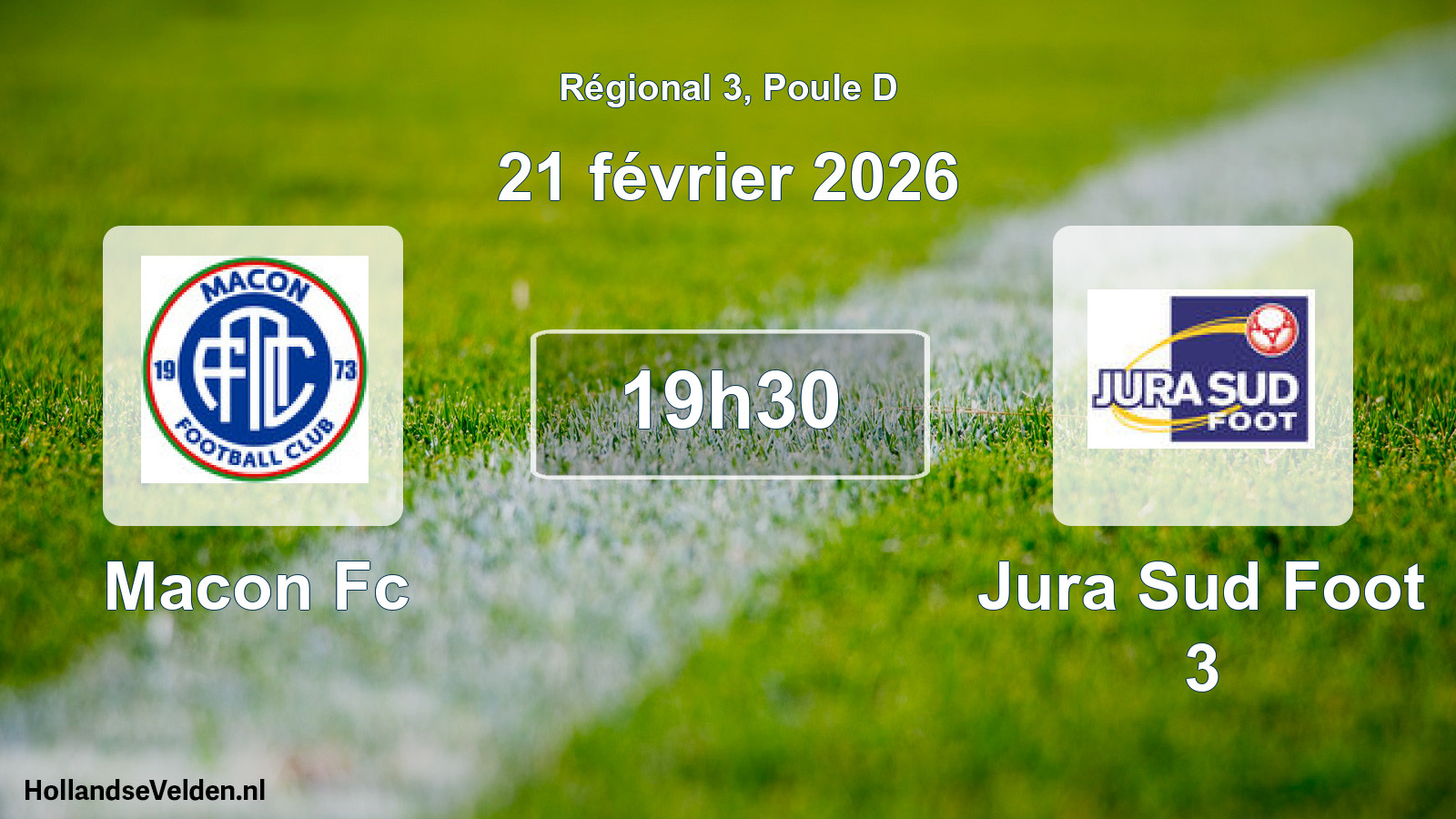 Scheduled Match: Macon Fc - Jura Sud Foot 3 (21 February 2026)