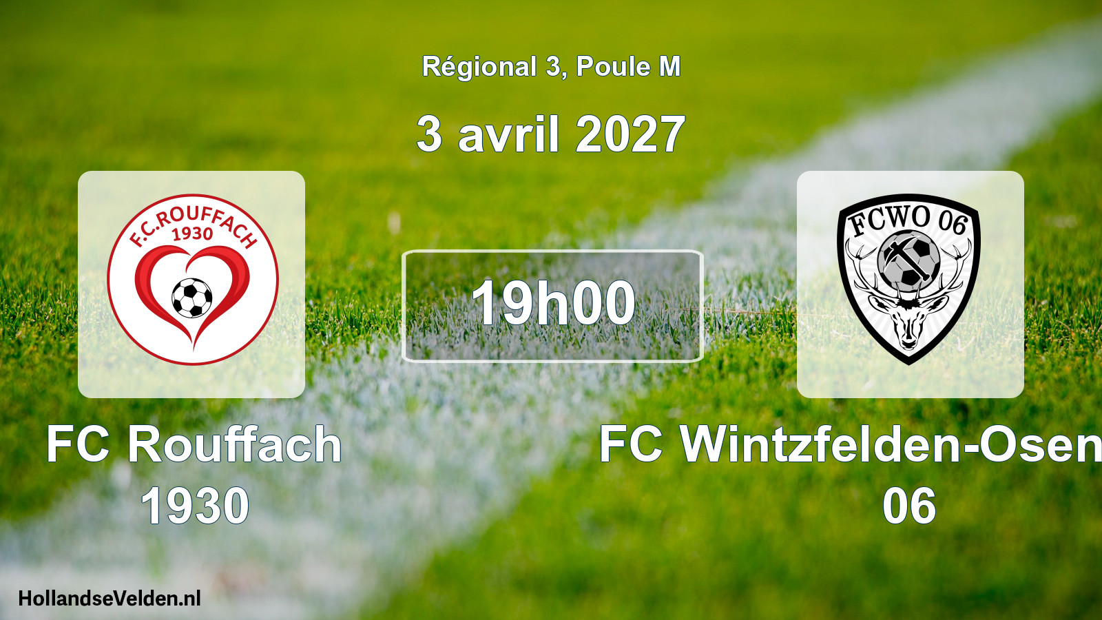 Match programmé: FC Rouffach 1930 - FC Wintzfelden-Osenbach 06 (3 avril 2027)
