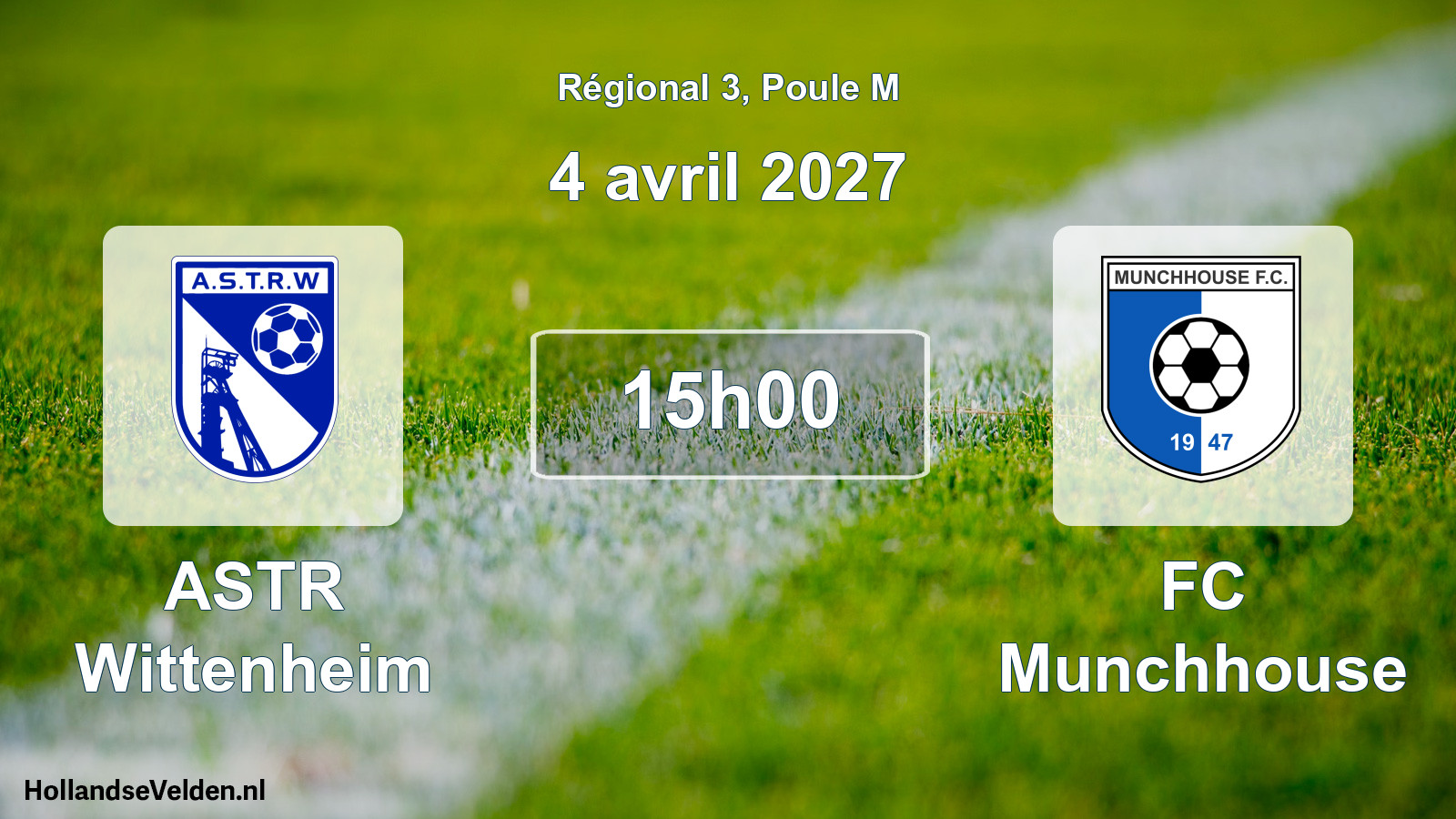 Match programmé: ASTR Wittenheim - FC Munchhouse (4 avril 2027)