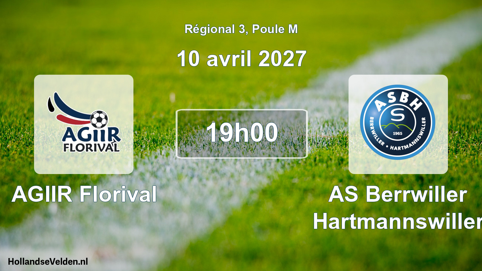 Scheduled Match: AGIIR Florival - AS Berrwiller Hartmannswiller (10 April 2027)