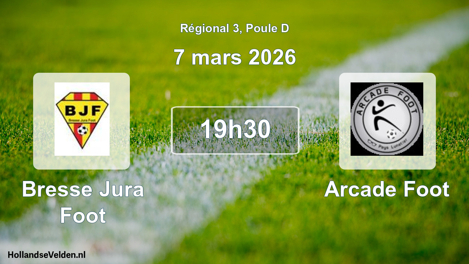 Scheduled Match: Bresse Jura Foot - Arcade Foot (7 March 2026)