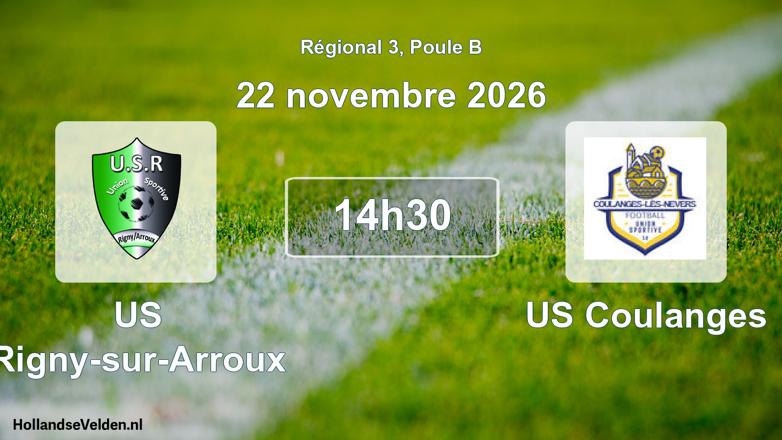Scheduled Match: US Rigny-sur-Arroux - US Coulanges (22 November 2026)