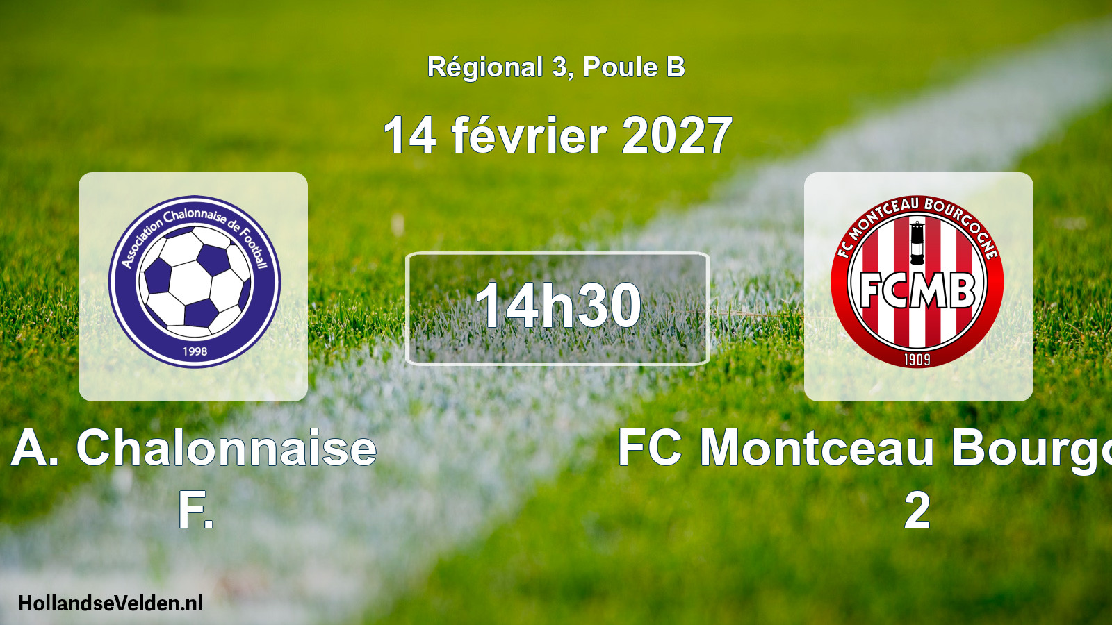 Scheduled Match: A. Chalonnaise F. - FC Montceau Bourgogne 2 (14 February 2027)
