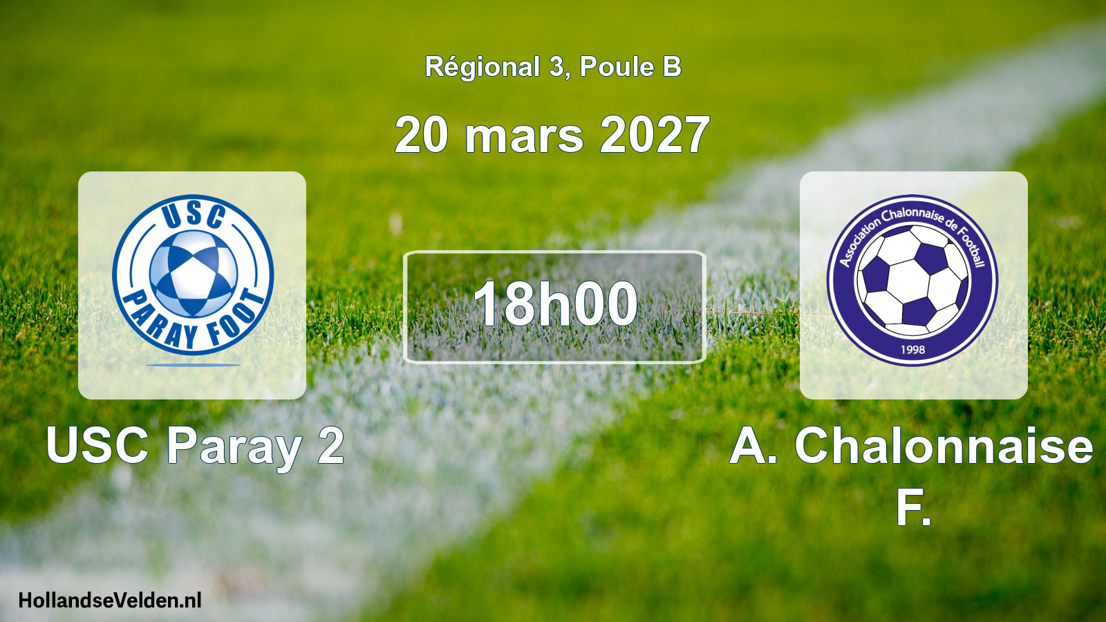 Match programmé: USC Paray 2 - A. Chalonnaise F. (20 mars 2027)