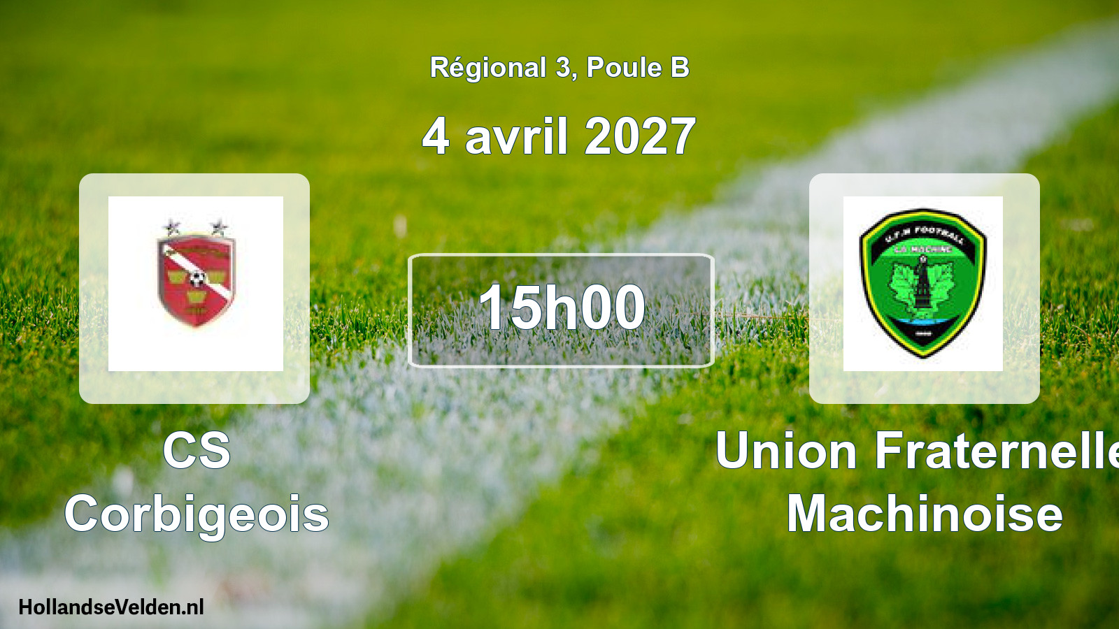 Match programmé: CS Corbigeois - Union Fraternelle Machinoise (4 avril 2027)