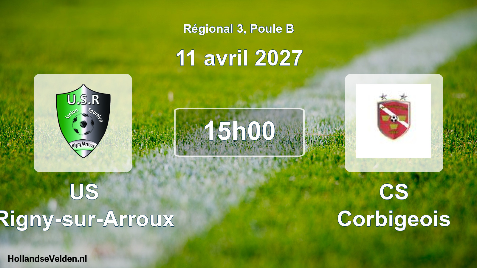 Match programmé: US Rigny-sur-Arroux - CS Corbigeois (11 avril 2027)