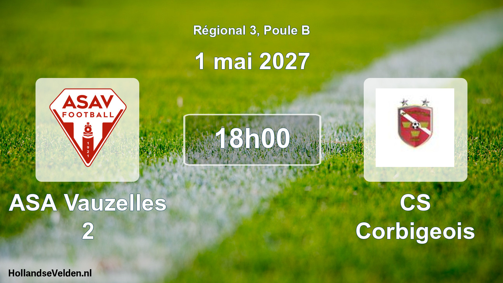 Scheduled Match: ASA Vauzelles 2 - CS Corbigeois (1 May 2027)
