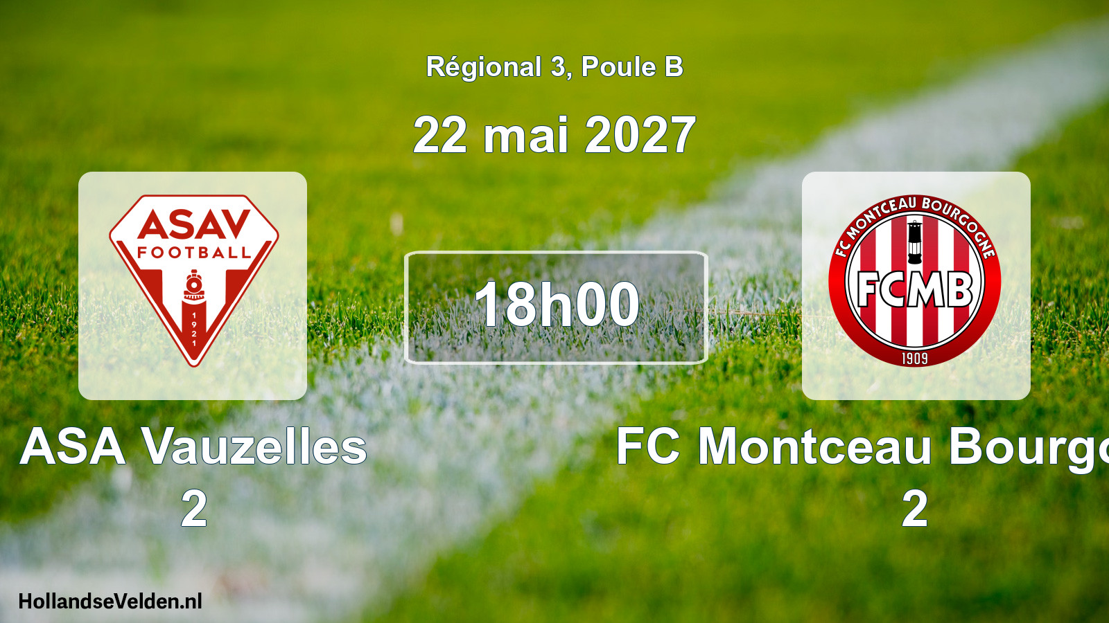Scheduled Match: ASA Vauzelles 2 - FC Montceau Bourgogne 2 (22 May 2027)