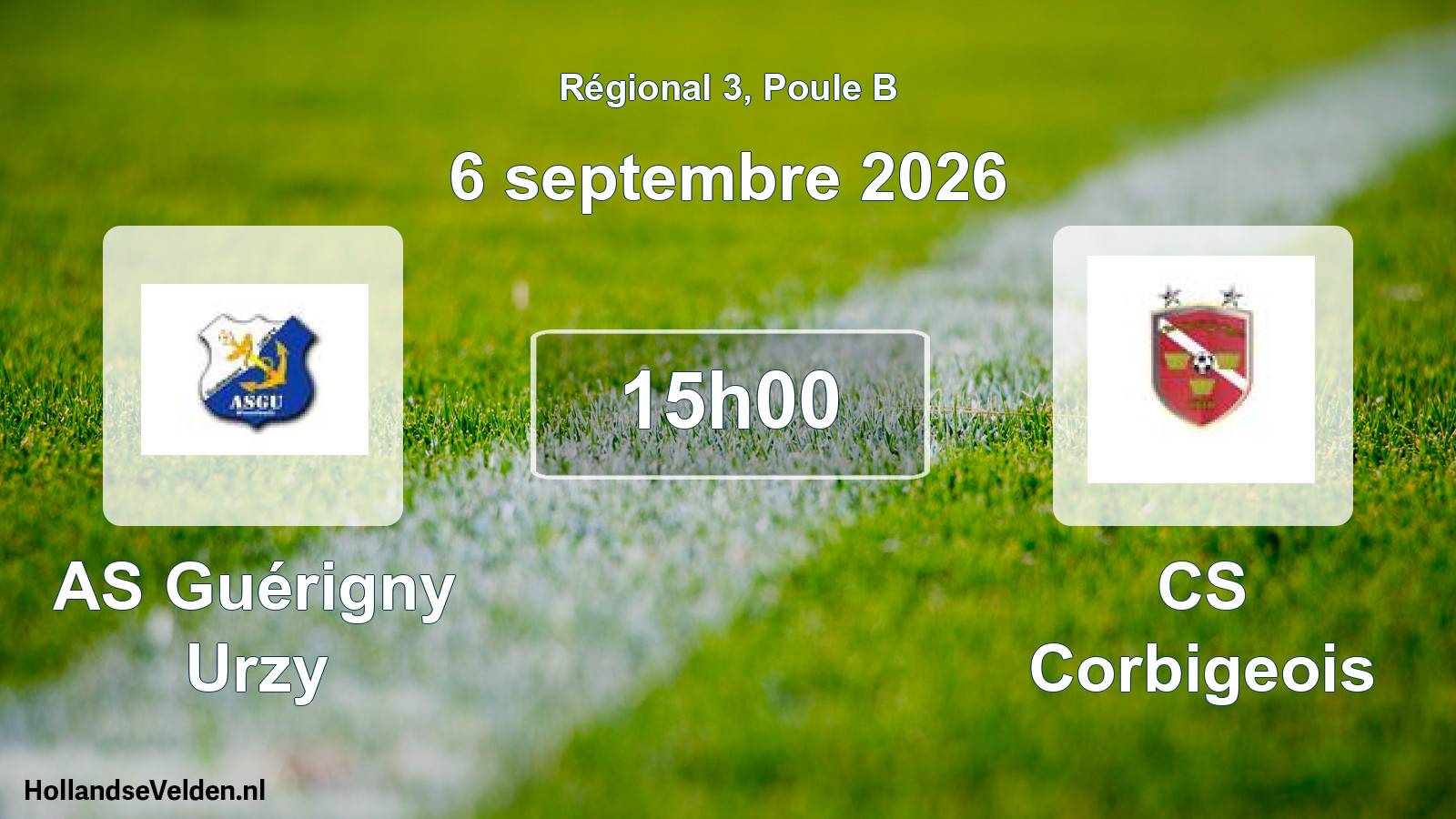Scheduled Match: AS Guérigny Urzy - CS Corbigeois (6 September 2026)