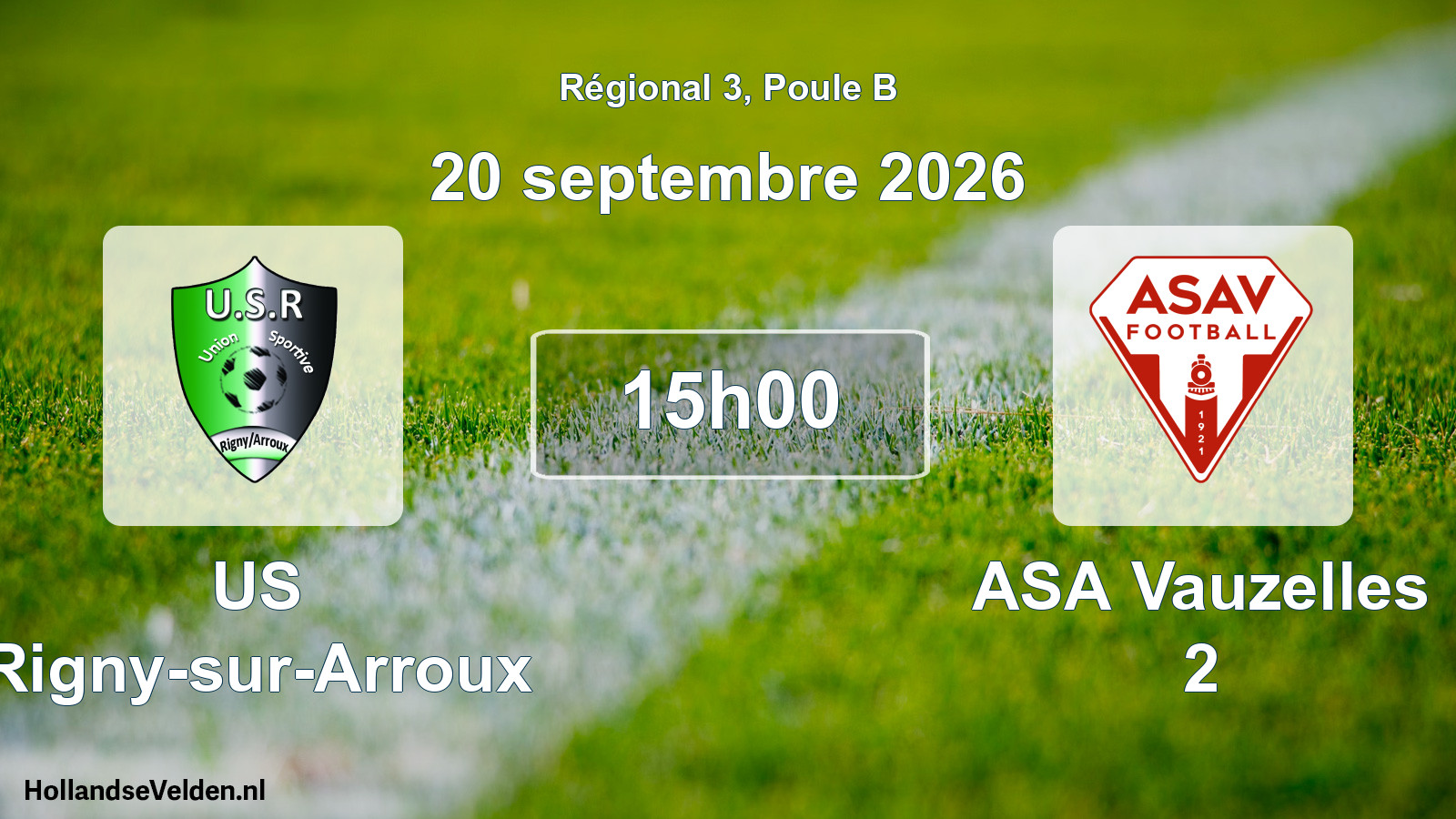 Scheduled Match: US Rigny-sur-Arroux - ASA Vauzelles 2 (20 September 2026)