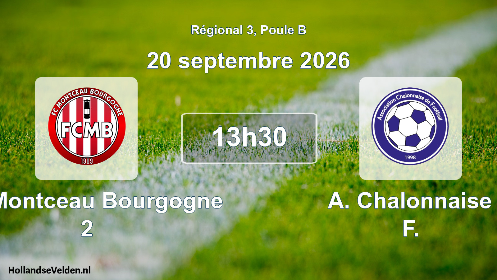 Scheduled Match: FC Montceau Bourgogne 2 - A. Chalonnaise F. (20 September 2026)