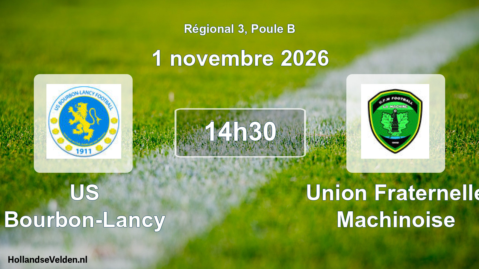 Geplande wedstrijd: US Bourbon-Lancy - Union Fraternelle Machinoise (1 november 2026)