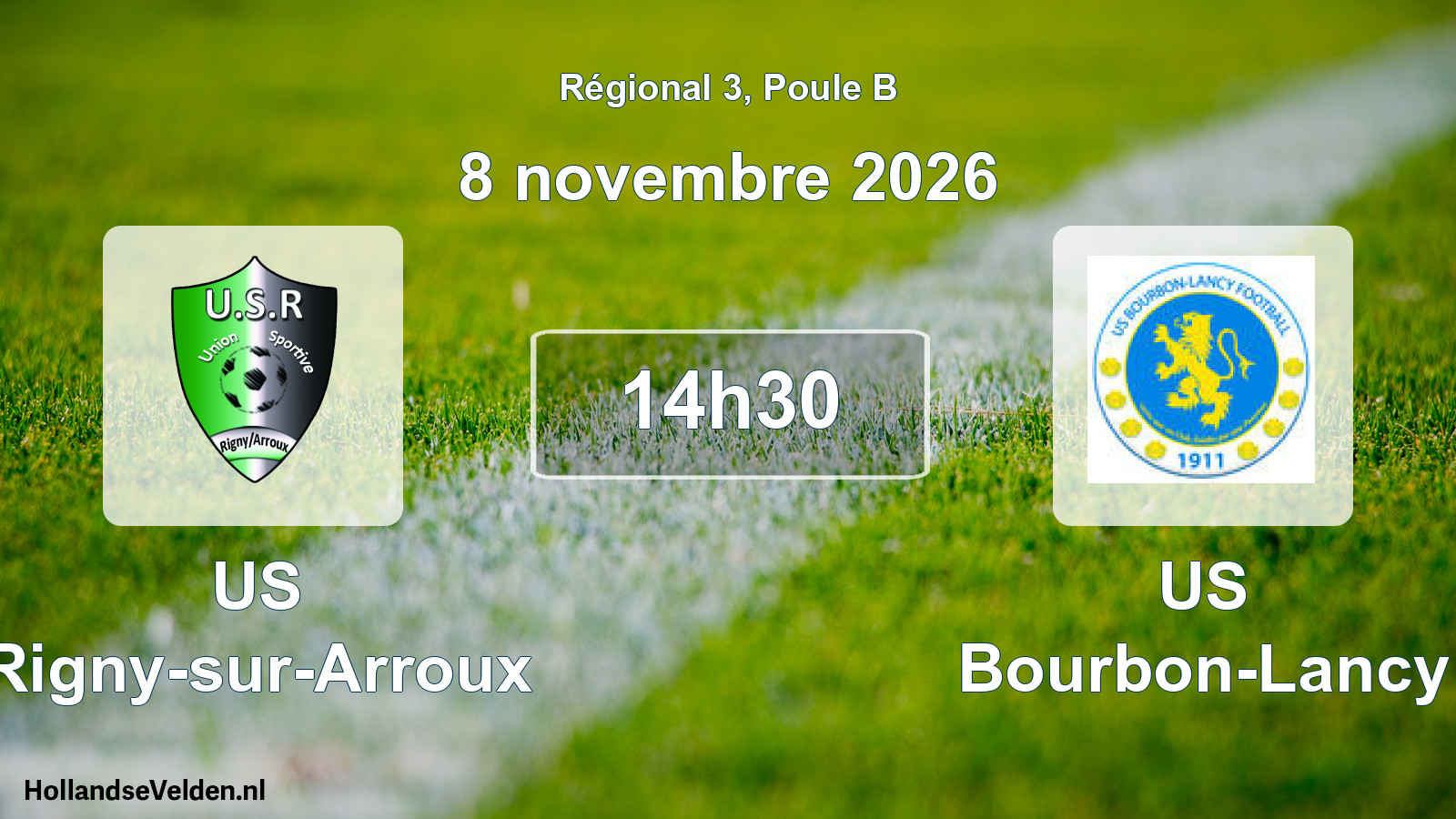 Scheduled Match: US Rigny-sur-Arroux - US Bourbon-Lancy (8 November 2026)