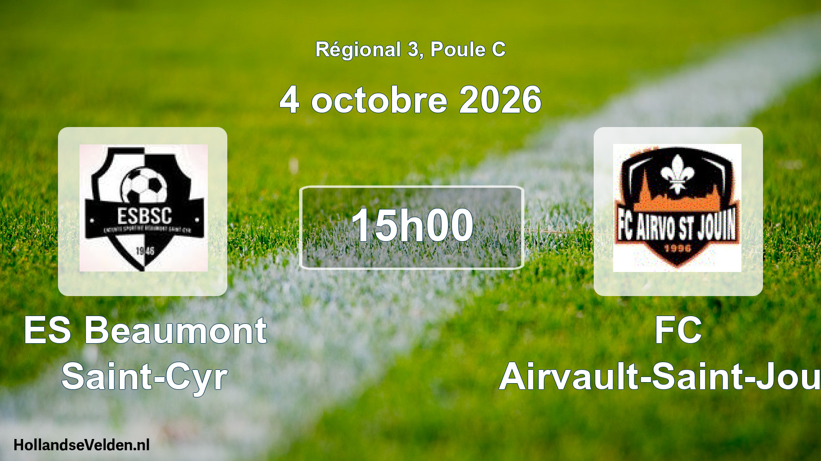 Scheduled Match: ES Beaumont Saint-Cyr - FC Airvault-Saint-Jouin (4 October 2026)
