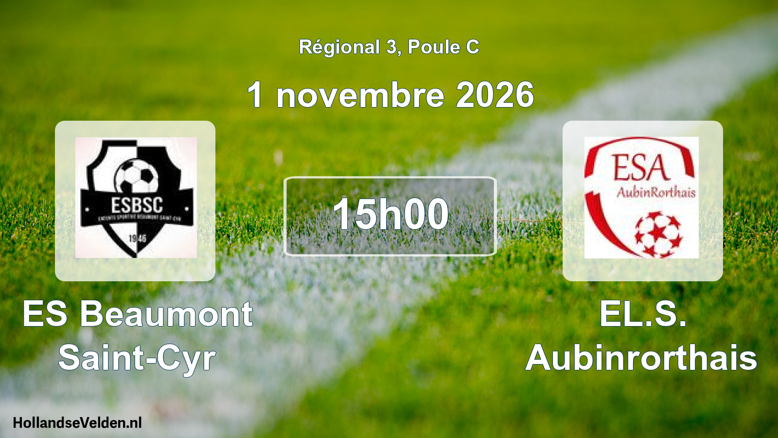 Scheduled Match: ES Beaumont Saint-Cyr - EL.S. Aubinrorthais (1 November 2026)