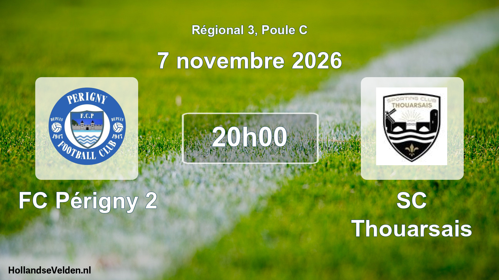 Match programmé: FC Périgny 2 - SC Thouarsais (7 novembre 2026)
