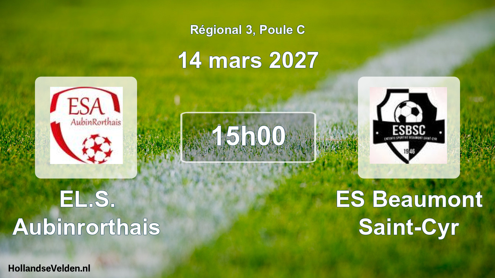 Scheduled Match: EL.S. Aubinrorthais - ES Beaumont Saint-Cyr (14 March 2027)