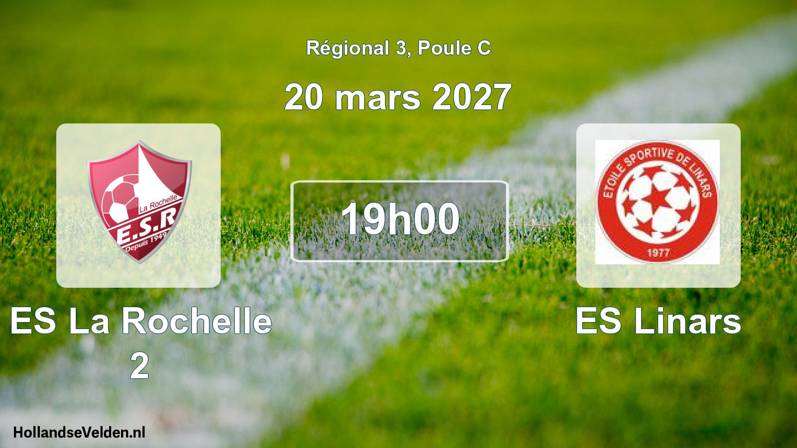 Match programmé: ES La Rochelle 2 - ES Linars (20 mars 2027)