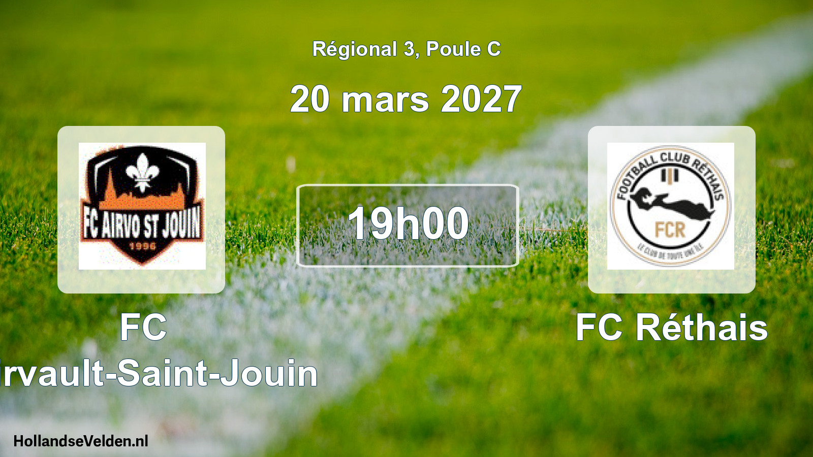 Scheduled Match: FC Airvault-Saint-Jouin - FC Réthais (20 March 2027)