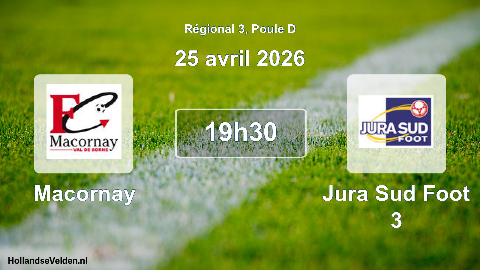 Scheduled Match: Macornay - Jura Sud Foot 3 (25 April 2026)